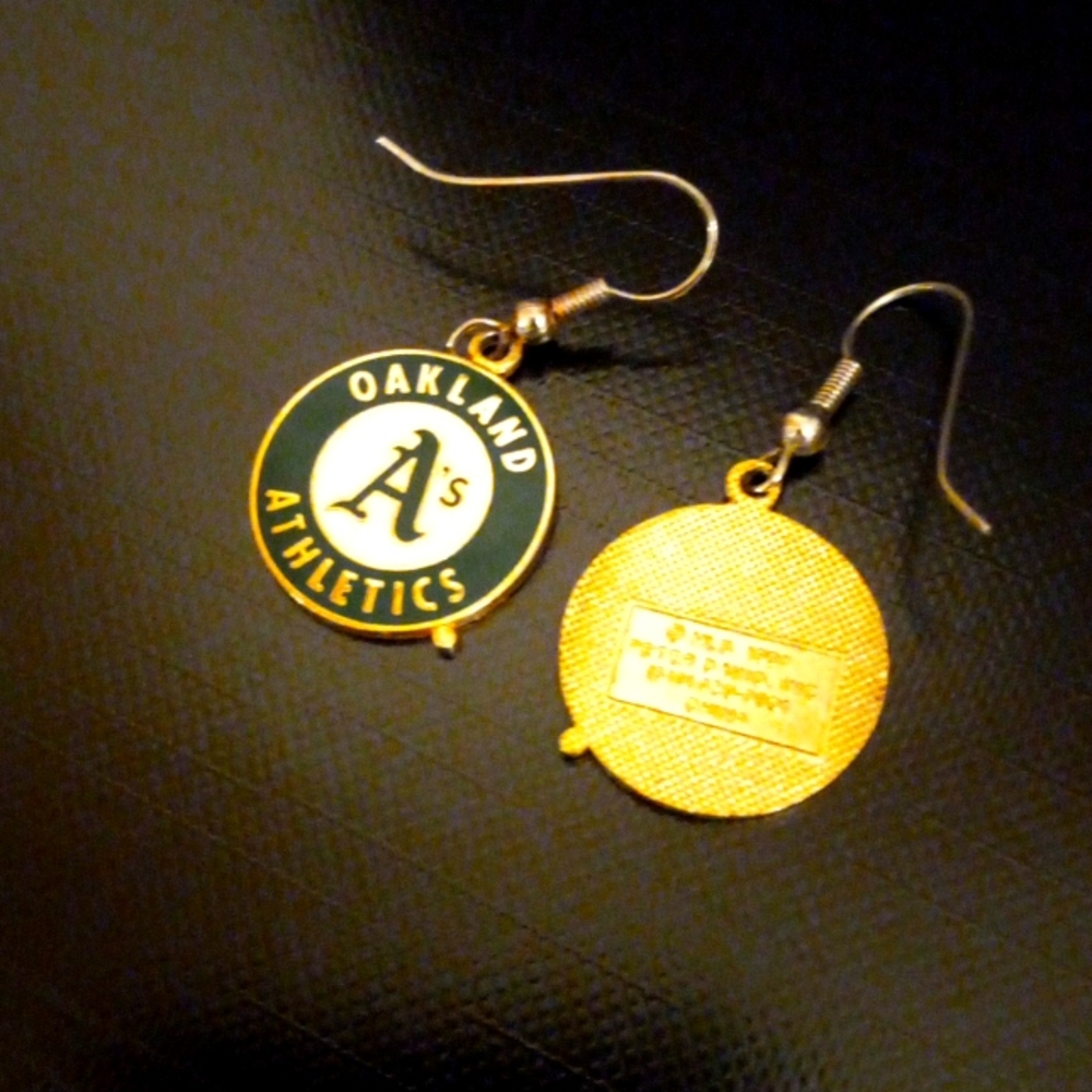 MLB Oakland A's earrings stamped 1997